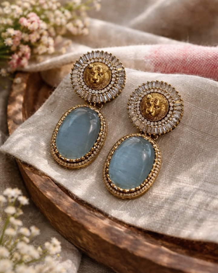 Polki danglers, mint